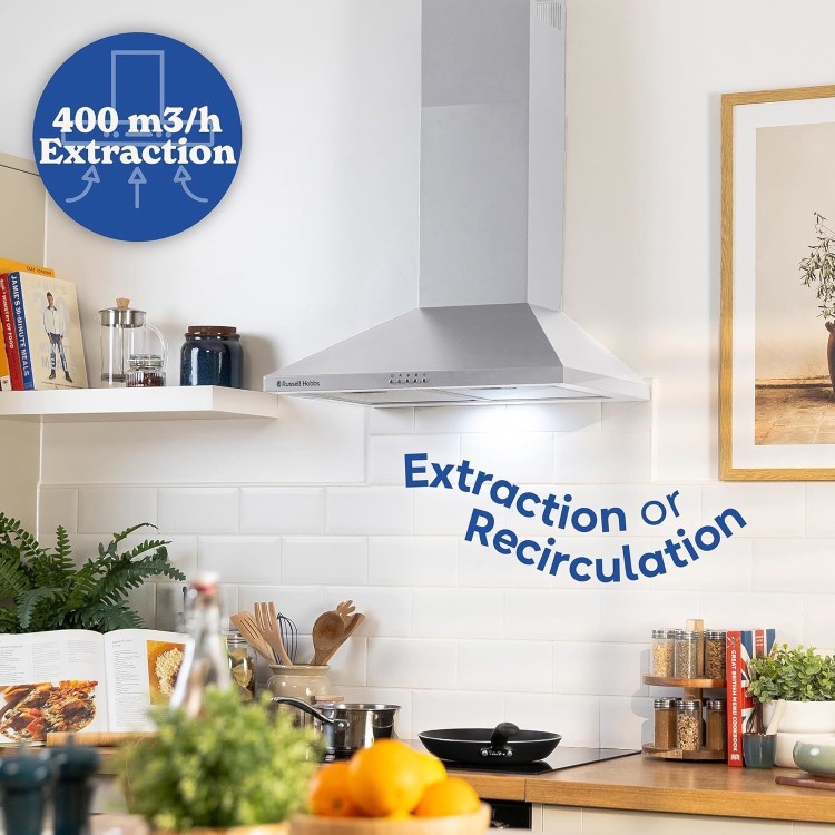 Russell Hobbs 60cm Chimney Cooker Hood - Stainless Steel