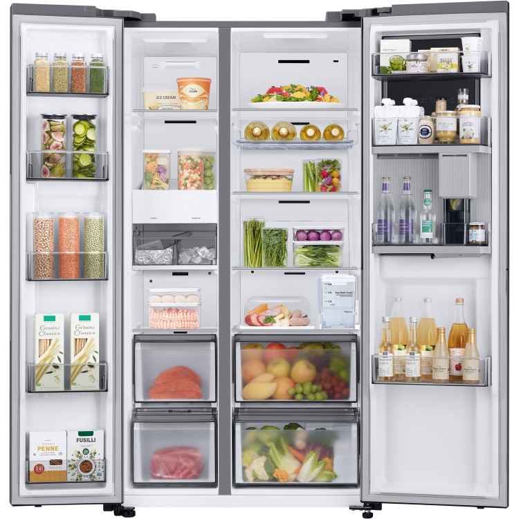 Samsung 645 Litre Side-By-Side American Fridge Freezer With Beverage Centre  - Silver