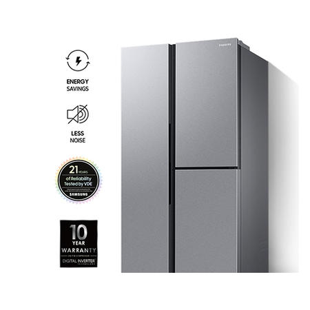 Samsung 645 Litre Side-By-Side American Fridge Freezer - Silver