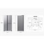 Samsung 645 Litre Side-By-Side American Fridge Freezer - Silver