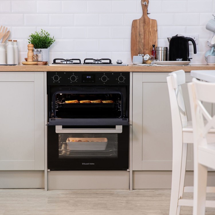 Russell Hobbs RH72DEO1001B01 Built Under Electric Double Oven - Black