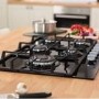 Russell Hobbs RH75GH601B Black Glass 75cm Wide 5 Burner Gas Hob