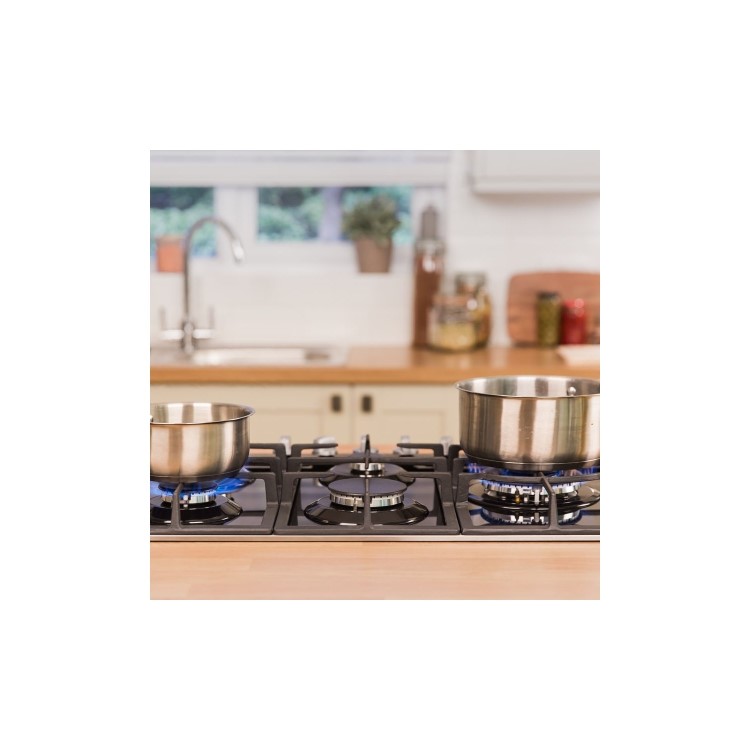 Russell Hobbs RH75GH601SS Stainless Steel 75cm Wide 5 Burner Gas Hob

