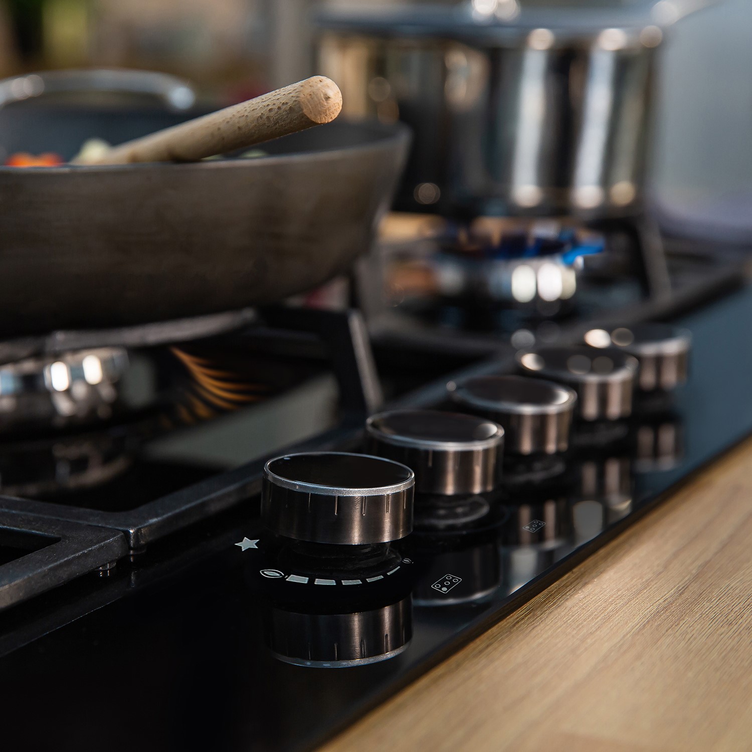 Russell hobbs 5 burner gas hob black new arrivals