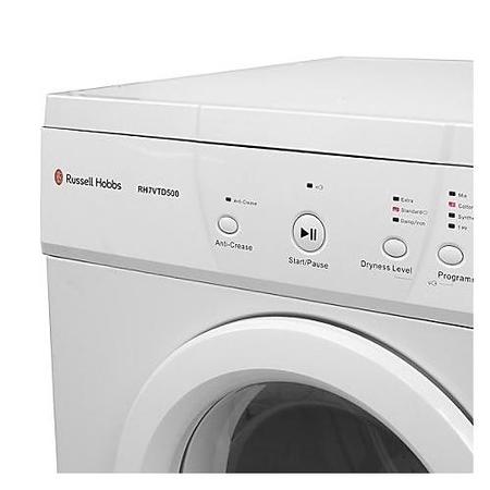 Russell Hobbs RH7VTD500 7kg Freestanding Vented Tumble Dryer - White