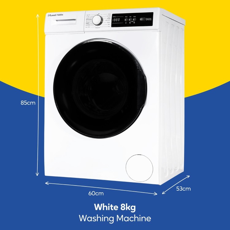 Russell Hobbs 11 Series 8kg 1400rpm Washing Machine - White
