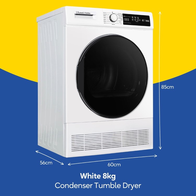 Russell Hobbs 8kg Condenser Dryer - White
