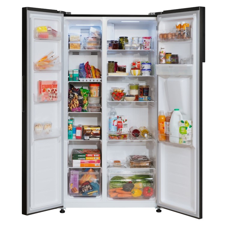 Russell Hobbs 439 Litre Side-By-Side American Fridge Freezer - Black