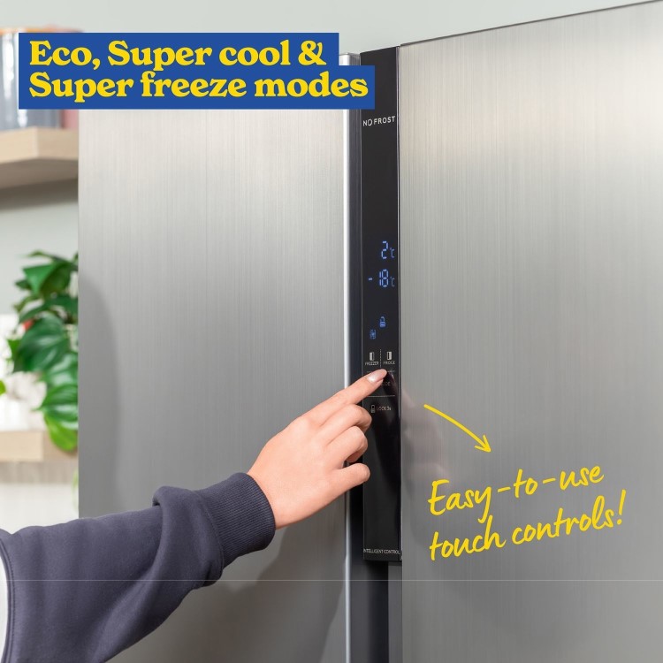 Russell Hobbs 439 Litre Side-By-Side American Fridge Freezer - Stainless Steel