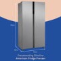Russell Hobbs 442 Litre Side-By-Side American Fridge Freezer - Stainless Steel