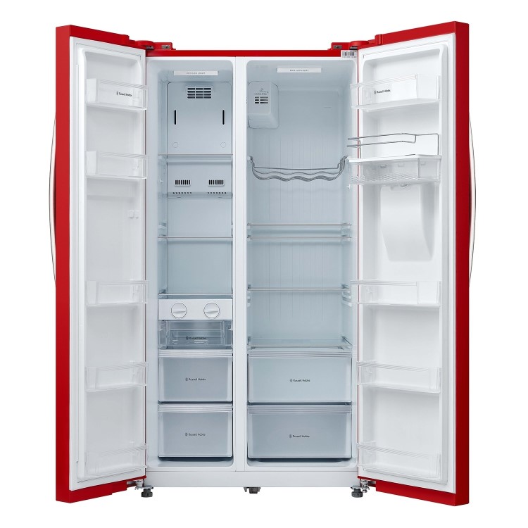 Russell Hobbs RH90FF176R-WD 90cm Wide 179cm High American Style Fridge Freezer 
With Water Dispenser