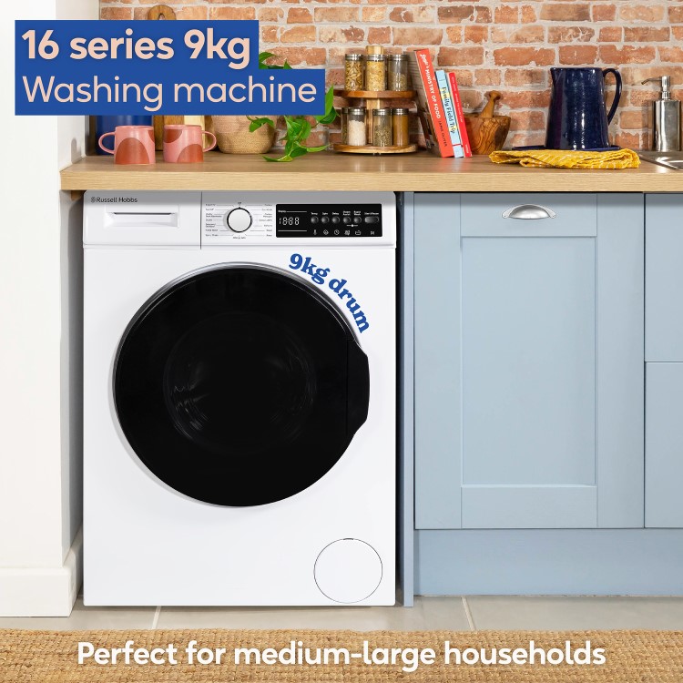 Russell Hobbs 9kg 1400rpm Washing Machine - White 