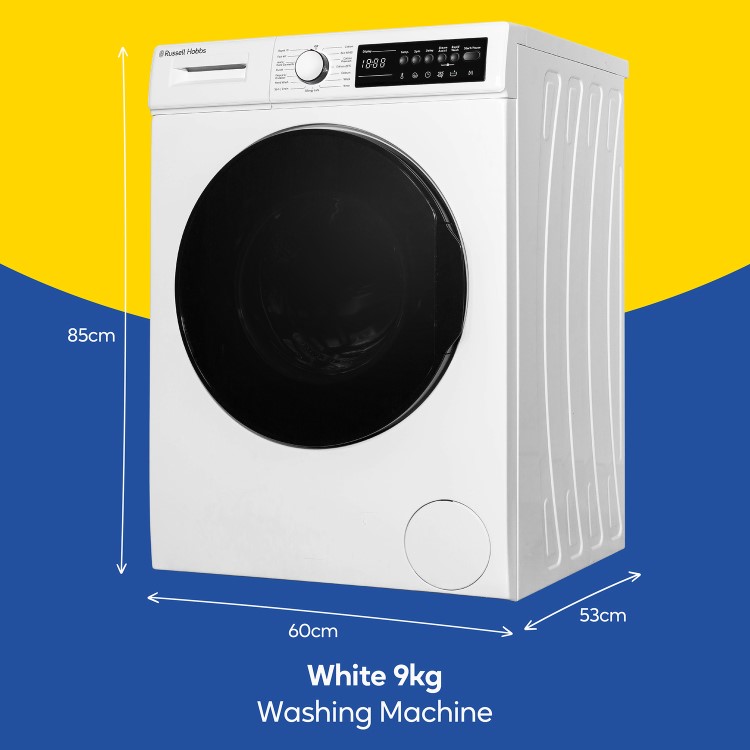 Russell Hobbs 9kg 1400rpm Washing Machine - White