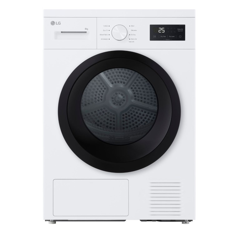 LG A10 Series 8kg Heat Pump Tumble Dryer - White