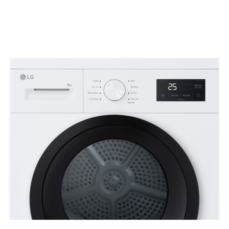 LG A10 Series 8kg Heat Pump Tumble Dryer - White