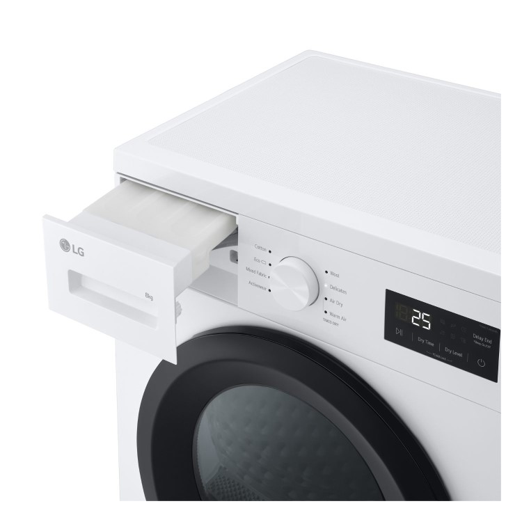 LG A10 Series 8kg Heat Pump Tumble Dryer - White