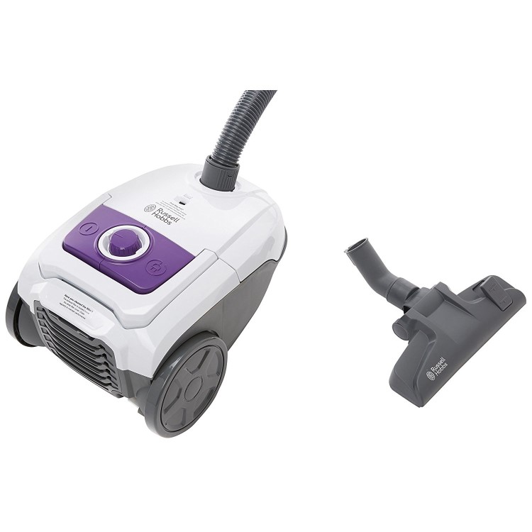 Russell Hobbs RHBCV2502 2.5L Bagged Cylinder Vacuum Cleaner White And Purple