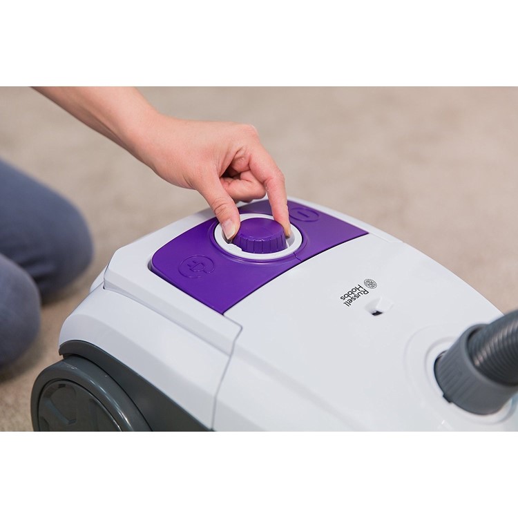 Russell Hobbs RHBCV2502 2.5L Bagged Cylinder Vacuum Cleaner White And Purple