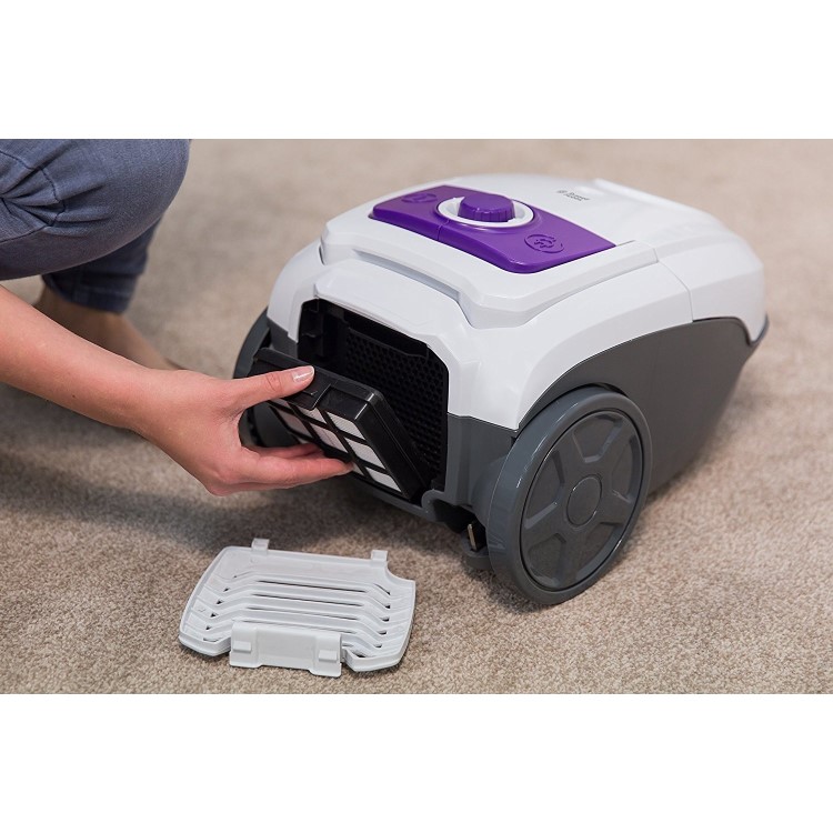 Russell Hobbs RHBCV2502 2.5L Bagged Cylinder Vacuum Cleaner White And Purple