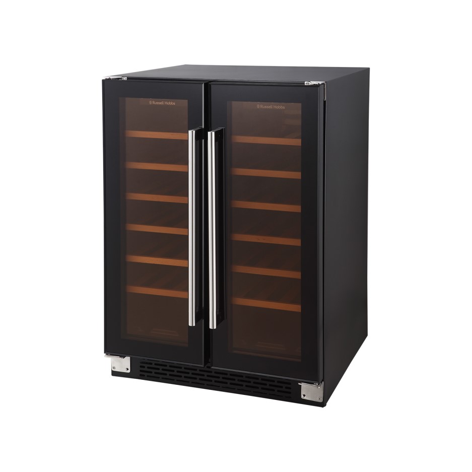 Russell Hobbs RHBI36DZWC2 36 Bottle Dual Zone Wine Cooler Black Appliances Direct