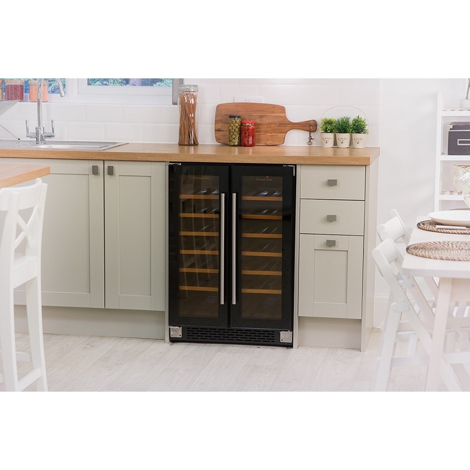 Russell Hobbs RHBI36DZWC2 36 Bottle Dual Zone Wine Cooler Black Appliances Direct