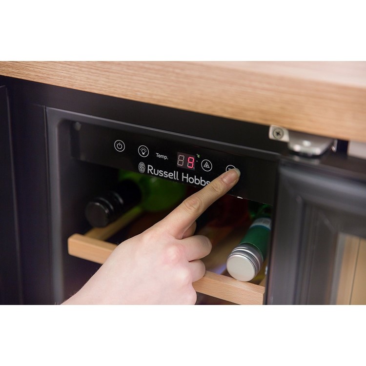 Russell Hobbs RHBI36DZWC2 36 Bottle Dual Zone Wine Cooler - Black