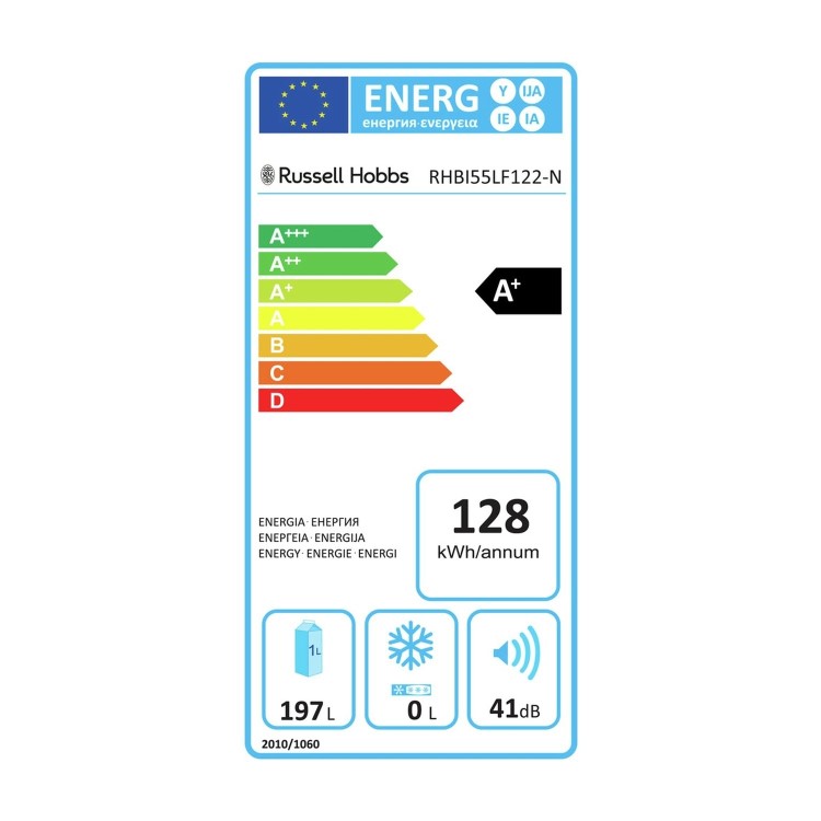 Russell Hobbs RHBI55LF122-N
 55cm Wide 122cm High Built-in Larder Fridge