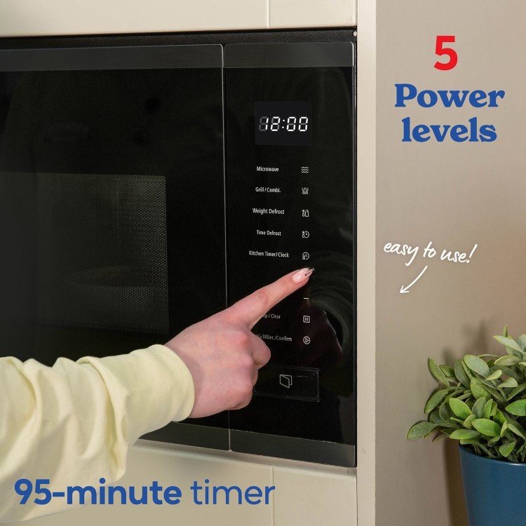 Russell Hobbs Built-In 800W Microwave & Grill - Black