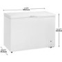 Russell Hobbs 105.5cm Wide 292 Litre Chest Freezer - White