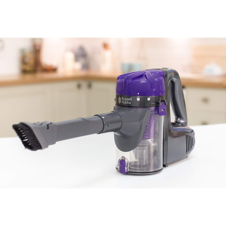 GRADE A3 - Russell Hobbs RHCHS1001 Corded Handheld Vacuum Cleaner Grey & Purple