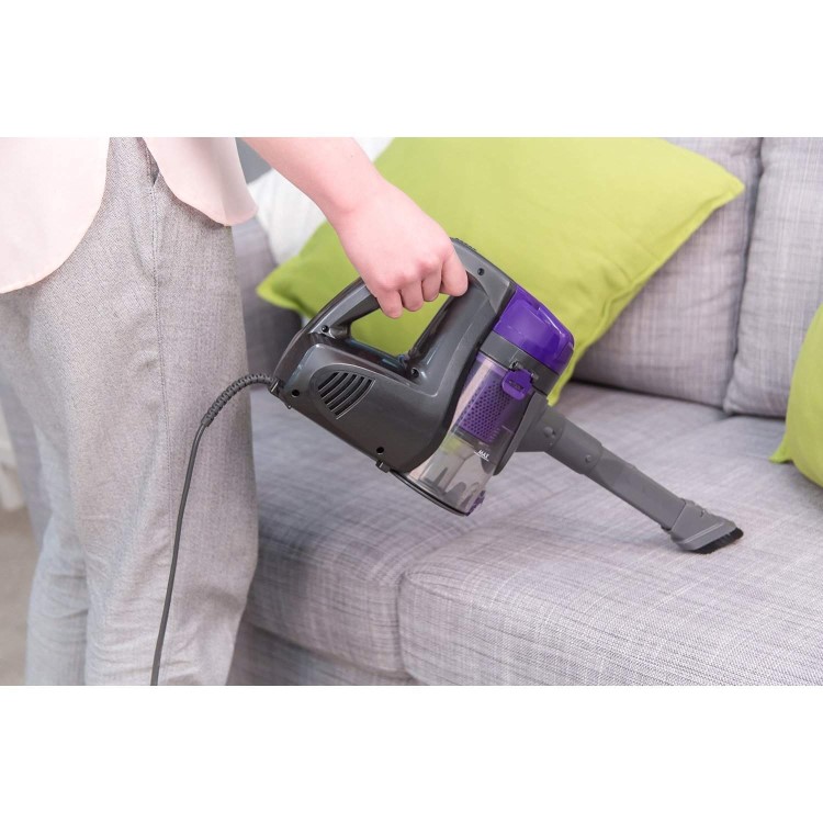 GRADE A3 - Russell Hobbs RHCHS1001 Corded Handheld Vacuum Cleaner Grey & Purple