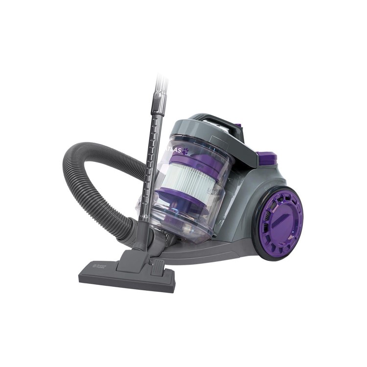 Russell Hobbs RHCV3511 Atlas Pets 3L Multi Cyclonic Cylinder Vacuum Cleaner -  Grey & Purple