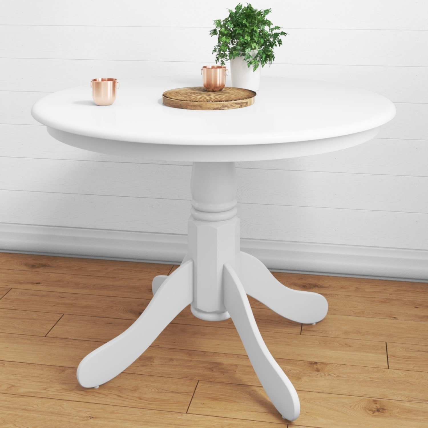 Rhode Island Small Round Dining Table in White - Seats 4 RHD010 | eBay