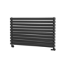 Sorrento Midnight Black Oval Designer Radiator 590x1000mm Double Panel 3693 BTU