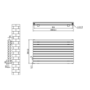 Sorrento Midnight Black Oval Designer Radiator 590x1000mm Double Panel 3693 BTU