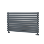 Sorrento Dark Grey Anthracite Oval Designer Radiator 590x1000mm Double Panel 3693 BTU