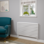 Sorrento White Oval Designer Radiator 590x1000mm Double Panel 3693 BTU