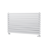 Sorrento White Oval Designer Radiator 590x1000mm Double Panel 3693 BTU
