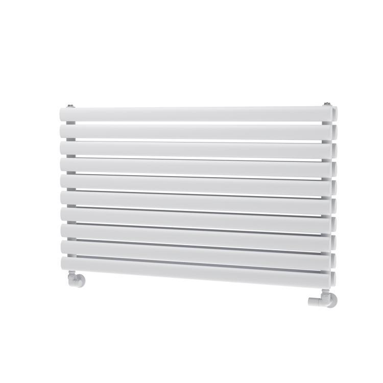 Sorrento White Oval Designer Radiator 590x1000mm Double Panel 3693 BTU