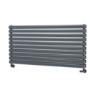Sorrento Dark Grey Anthracite Oval Designer Radiator 590x1200mm Double Panel 4355 BTU