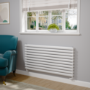 Sorrento White Oval Designer Radiator 590x1200mm Double Panel 4355 BTU
