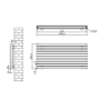 Sorrento White Oval Designer Radiator 590x1200mm Double Panel 4355 BTU