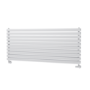 Sorrento White Oval Designer Radiator 590x1400mm Double Panel 5014 BTU