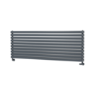 Sorrento Dark Grey Anthracite Oval Designer Radiator 590x1600mm Double Panel 5676 BTU