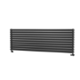 Sorrento Midnight Black Oval Designer Radiator 590x1800mm Double Panel 6338 BTU