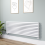 Sorrento White Oval Designer Radiator 590x1800mm Double Panel 6338 BTU