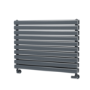 Sorrento Dark Grey Anthracite Oval Designer Radiator 590x800mm Double Panel 3024 BTU