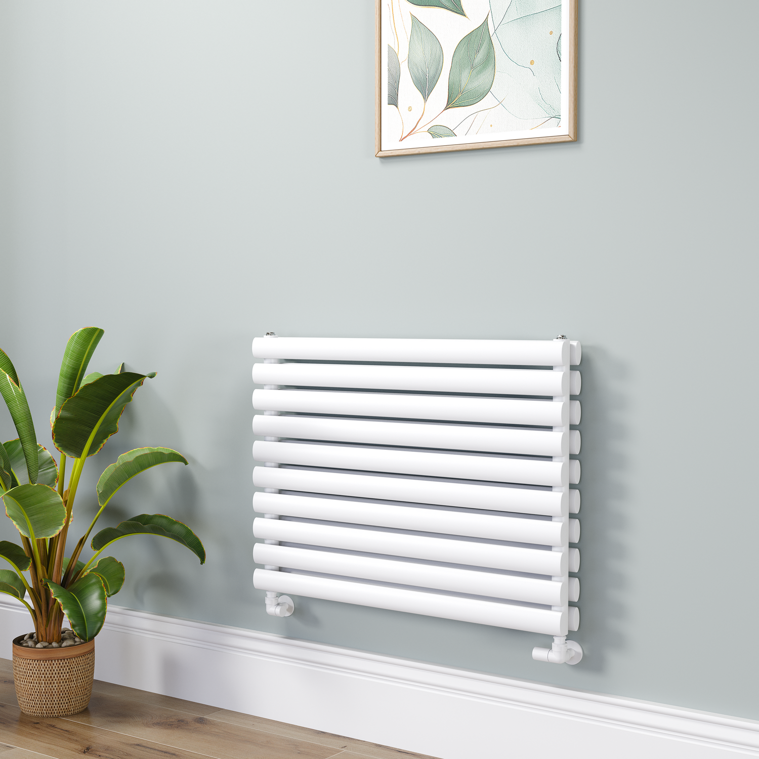 Sorrento  Oval Designer Radiator 590X800mm Double Panel 3024 Btu RHD10-800-WCO