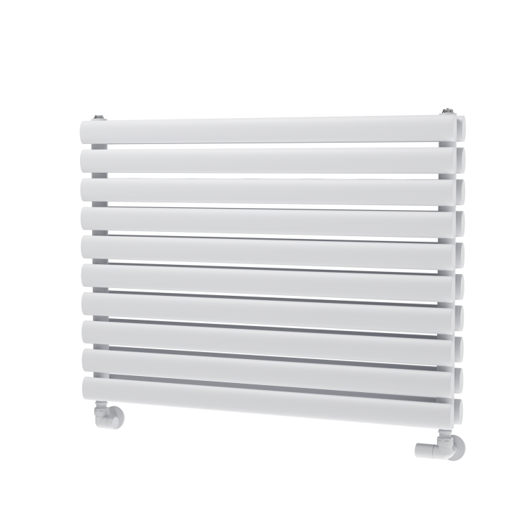 Sorrento White Oval Designer Radiator 590x800mm Double Panel 3024 BTU