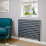 Riace Dark Grey Anthracite Flat Designer Radiator 770x1000mm Double Panel 4553 BTU